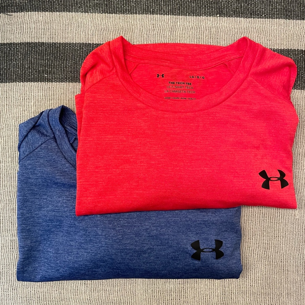 2 UnderArmour Tech Short Sleeve Shirts